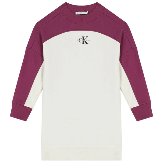 CALVIN KLEIN - Purple & Ivory Dress