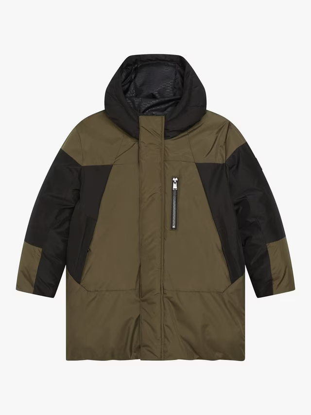 BOSS-Logo Water Repellent Hooded Puffer Jacket
