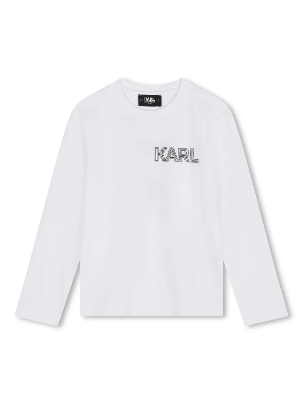 Karl Lagerfeld-Graphic Print cotton Long sleeves T-Shirt