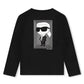 Karl Lagerfeld-Graphic Print cotton Long sleeves T-Shirt