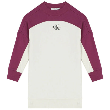 CALVIN KLEIN - Purple & Ivory Dress