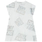 DKNY-Girls White Iridescent Logo Dress