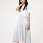 DKNY - Logo print layered 2 in 1 White and silver  dress