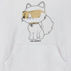 KARL LAGERFELD-Girl white logo hooded dress