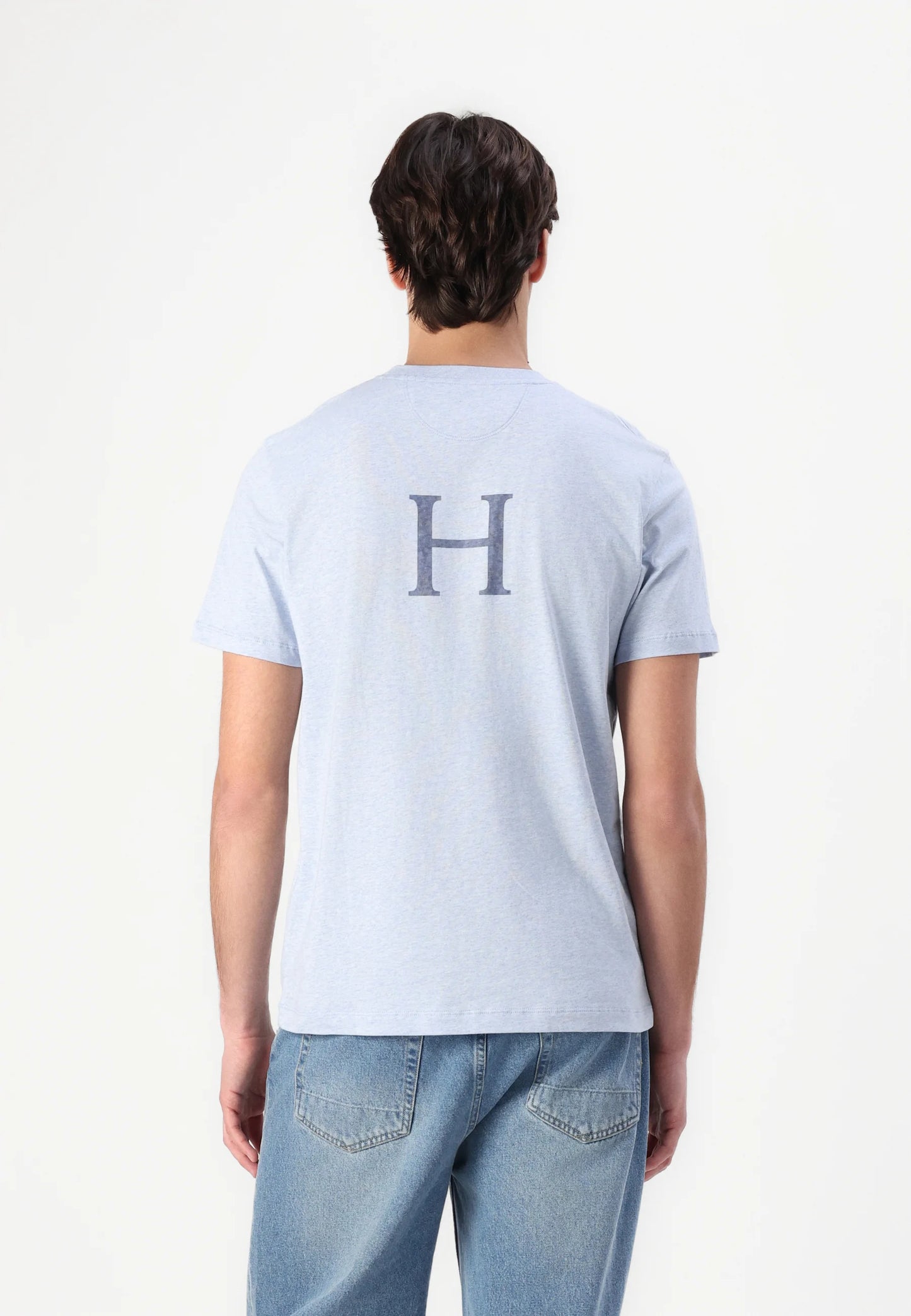 HACKETT LONDON-Light blue Logo T-shirt