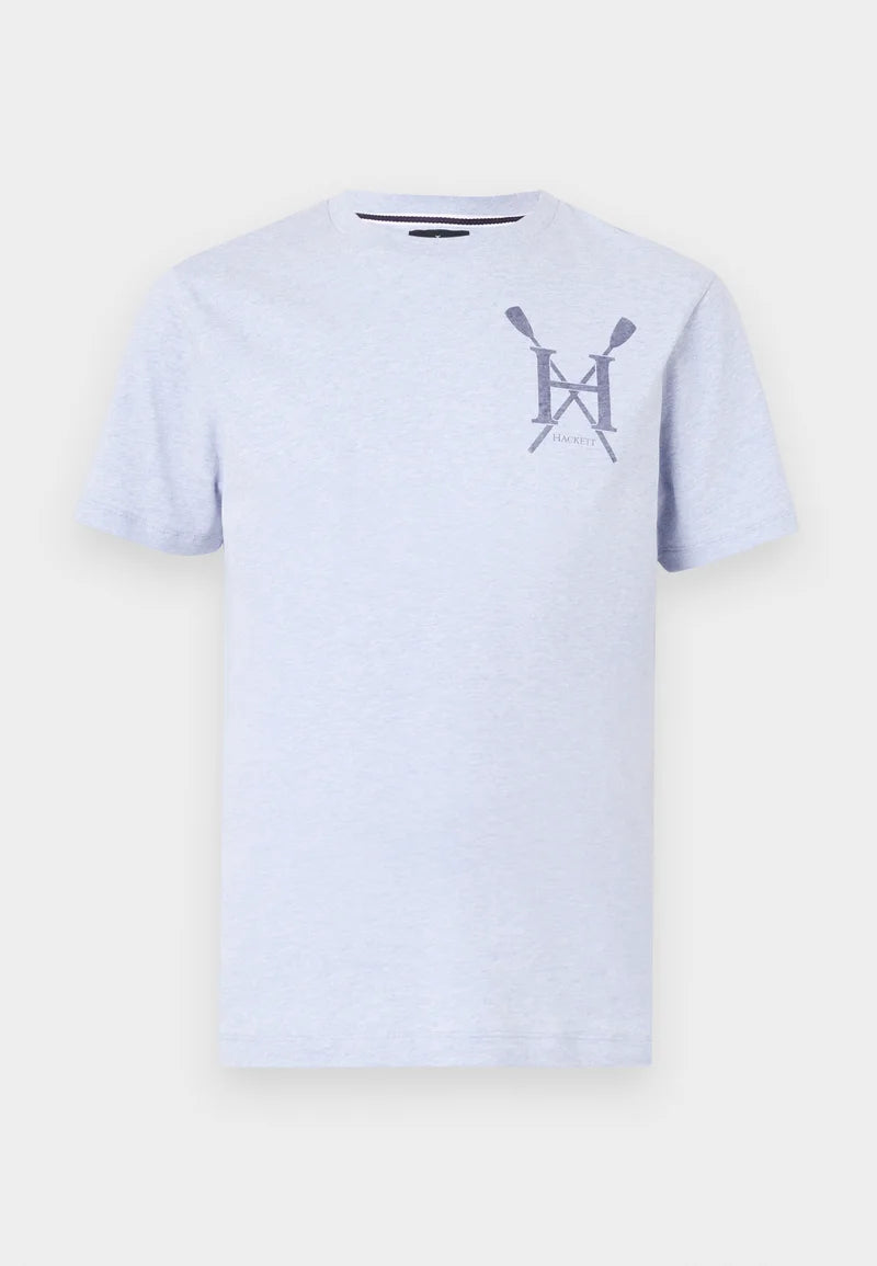 HACKETT LONDON-Light blue Logo T-shirt