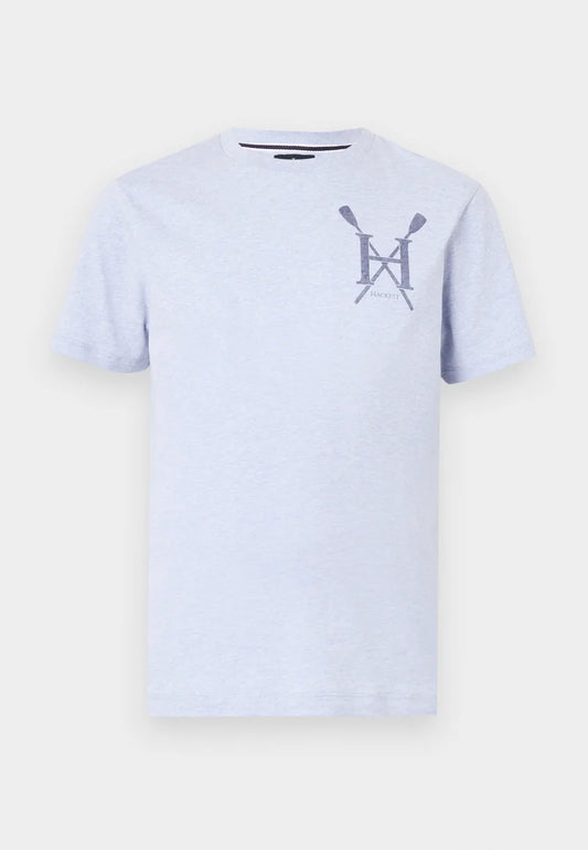 HACKETT LONDON-Light blue Logo T-shirt