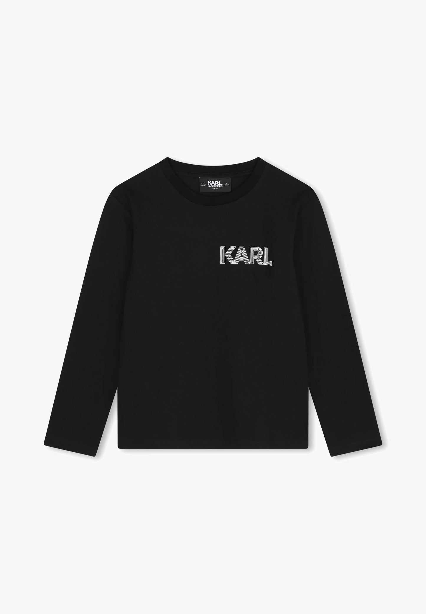 Karl Lagerfeld-Graphic Print cotton Long sleeves T-Shirt